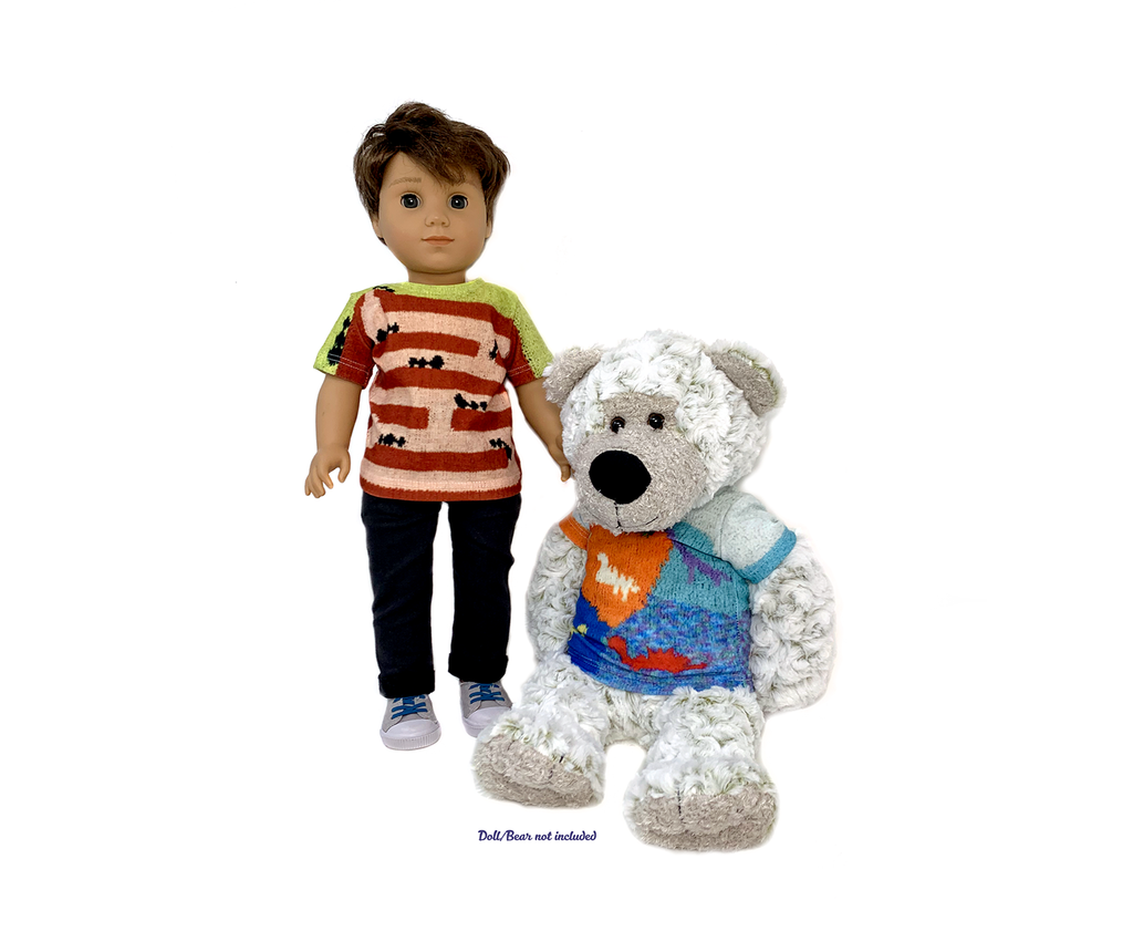 🧸 18" Doll-sized T-shirt (doll/bear not included)